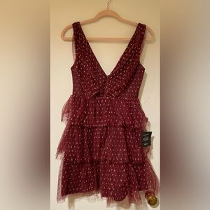 Lulus dress burgundy - new